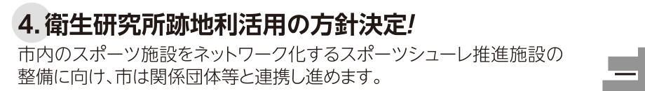 選挙公報記載のスポーツシューレ推進公約
