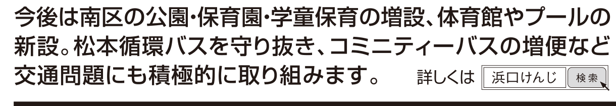 選挙公報記載の沼影公園解体と代替プール施設整備