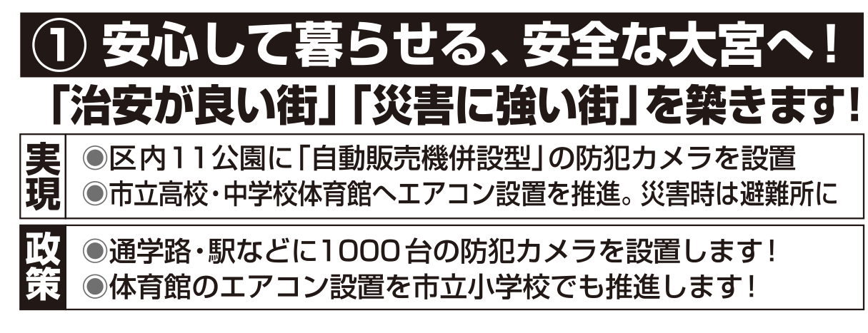 選挙公報記載の小学校体育館空調設置と教育環境改善