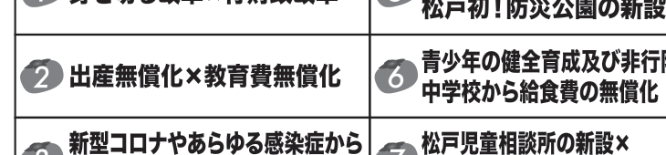 選挙公報に掲載された柿沼みつとし議員の防災公園・健全育成公約