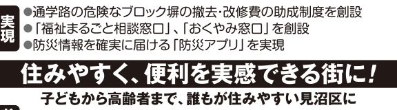 選挙公報に掲載された福祉まるごと相談窓口公約