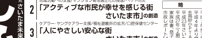 選挙公報に掲載されたマンション防災公約