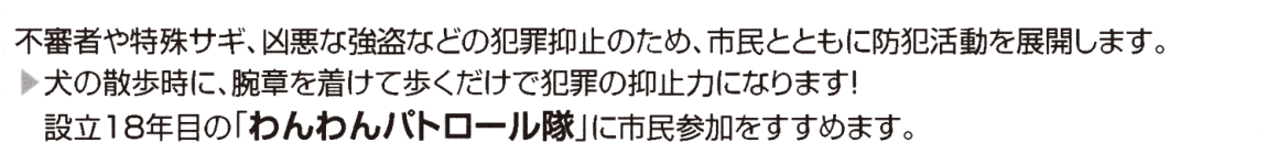 選挙公報記載の安全対策公約