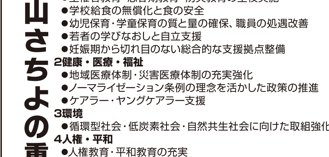 選挙公報記載の母子保健公約