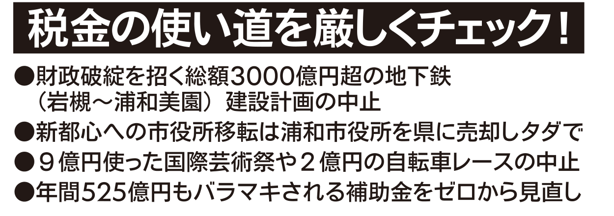 選挙公報記載の新市庁舎整備と税金チェック
